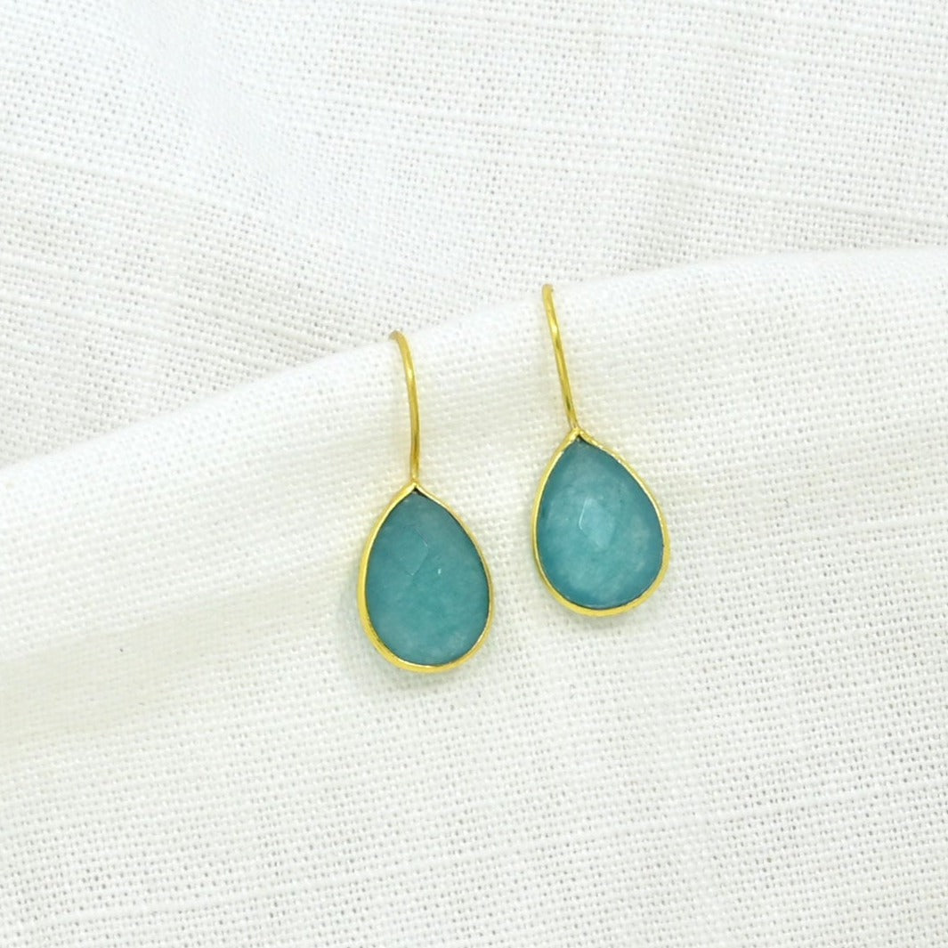 TEARDROP GEMSTONE EARRING