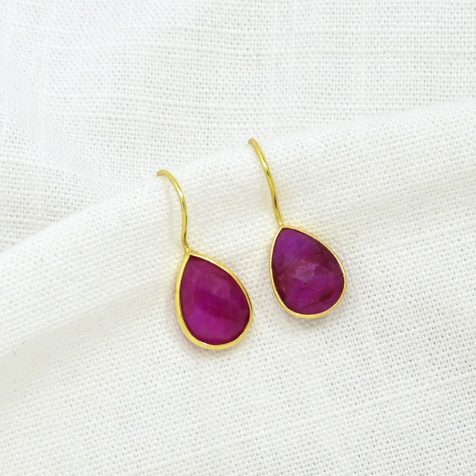 TEARDROP GEMSTONE EARRING