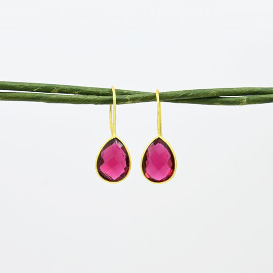 TROPFEN EDELSTEIN OHRRING