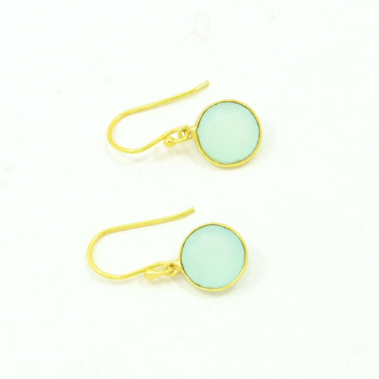 ROUND GEMSTONE EARRING