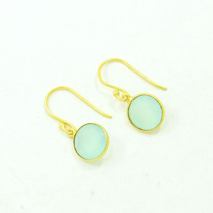 ROUND GEMSTONE EARRING