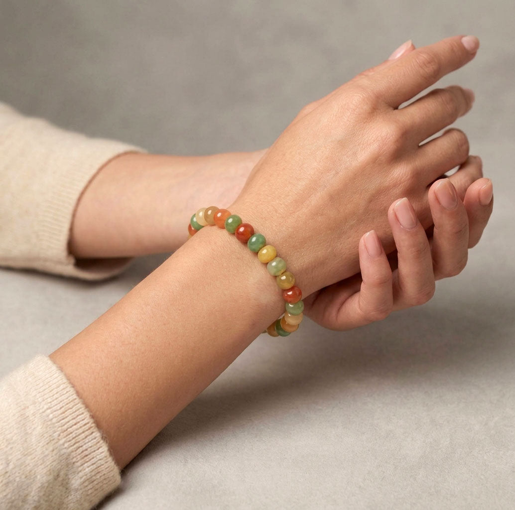 Gemstone Beaded Bracelet - Multicolor Aventurine