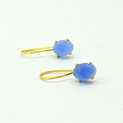 CLARA EARRING - BLUE CHALCEDONY