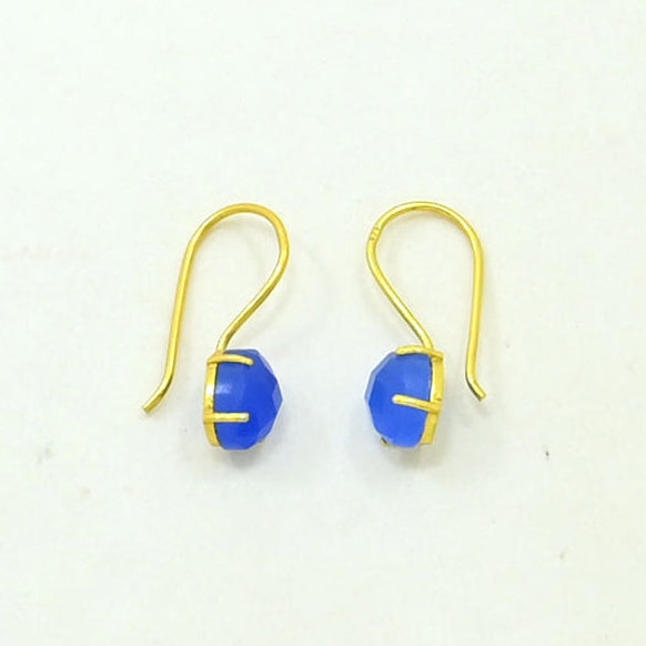 CLARA EARRING - BLUE CHALCEDONY