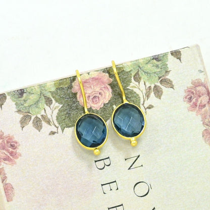 OVAL GEMSTONE EARRING
