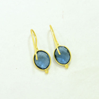 OVAL GEMSTONE EARRING