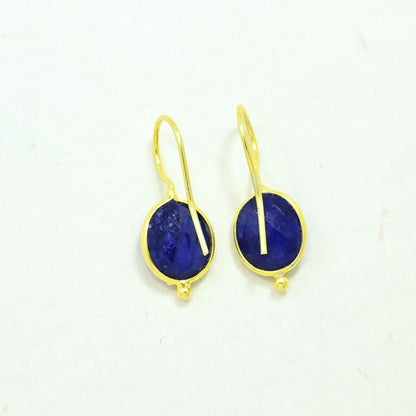 OVAL GEMSTONE EARRING