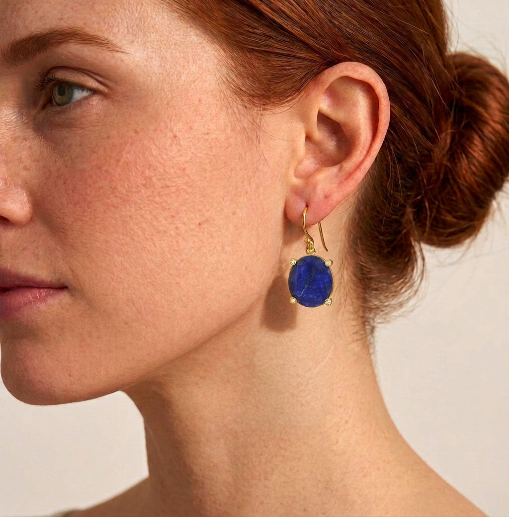 DARCY EARRING - BLUE SAPPHIRE