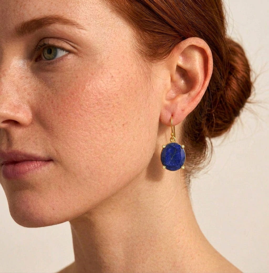 DARCY EARRING - BLUE SAPPHIRE