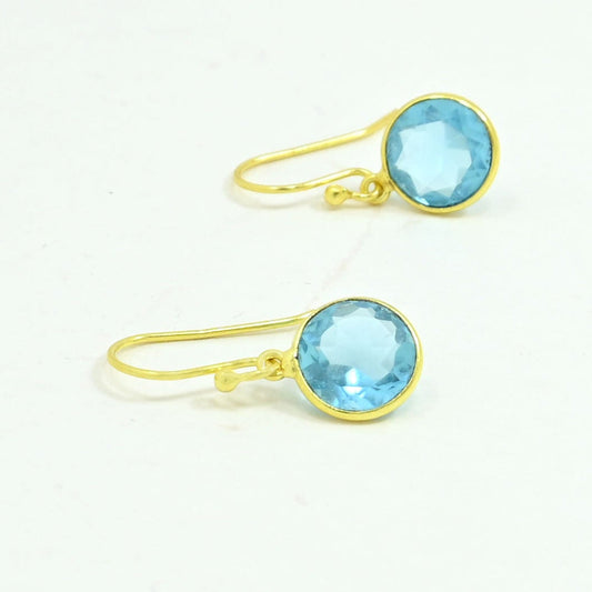 ROUND GEMSTONE EARRING