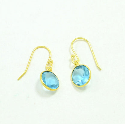 ROUND GEMSTONE EARRING