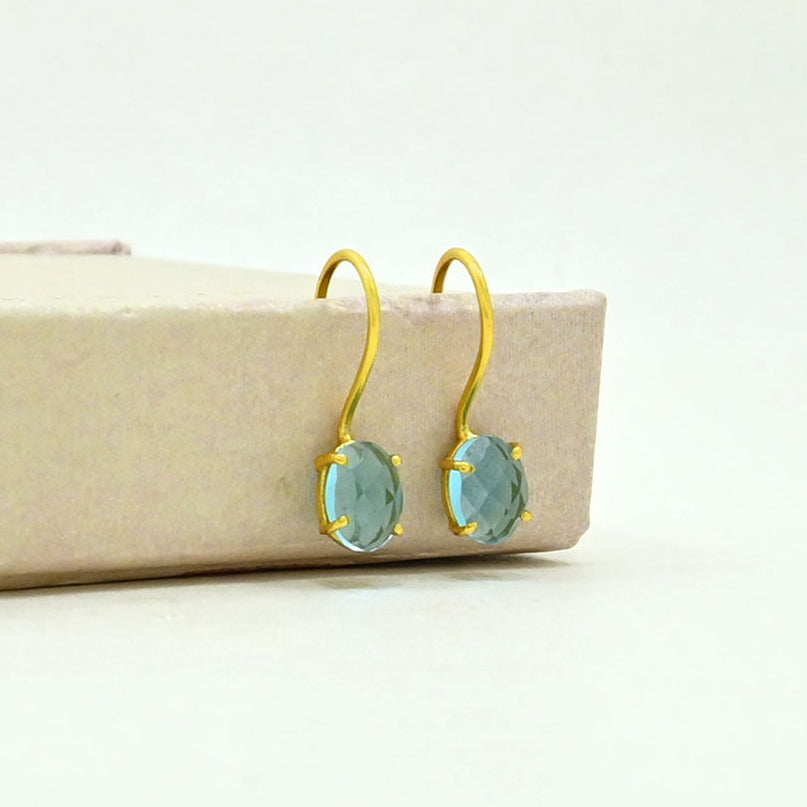 CLARA EARRING - BLUE TOPAZ