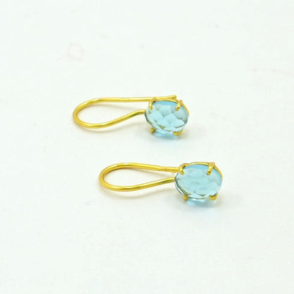 CLARA EARRING - BLUE TOPAZ