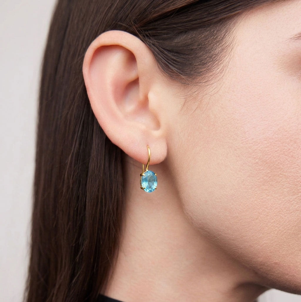CLARA EARRING - BLUE TOPAZ