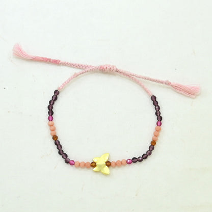Butterfly stone beaded bracelet