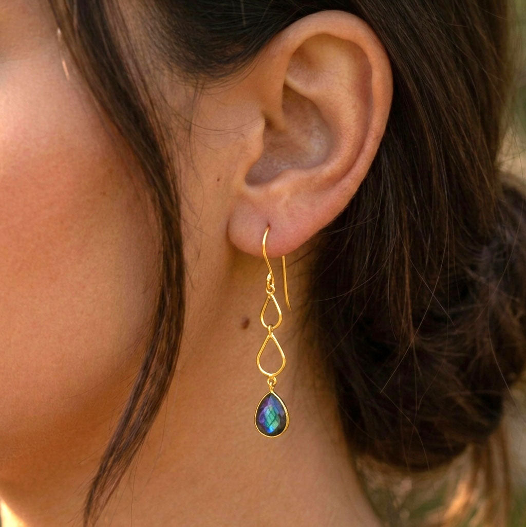 CECILY EARRING - LABRADORITE