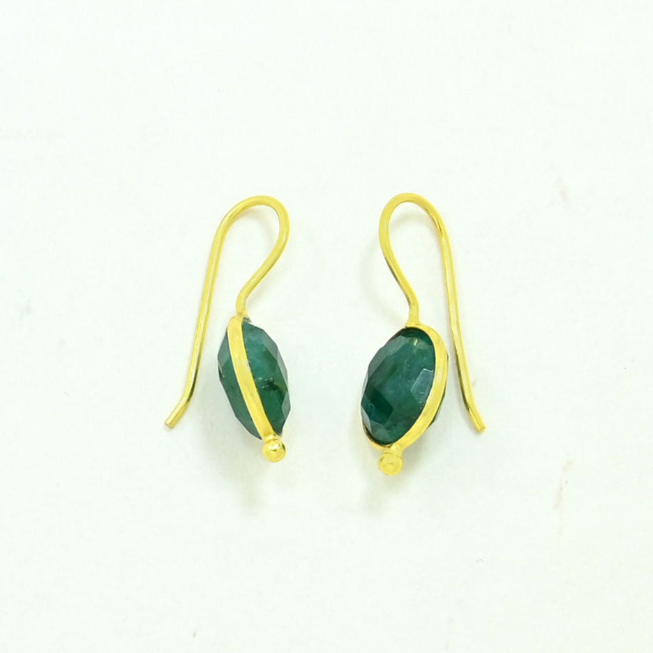 OVAL GEMSTONE EARRING