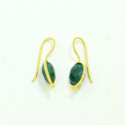 OVAL GEMSTONE EARRING