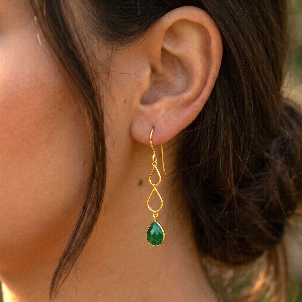 CECILY EARRING - EMERALD