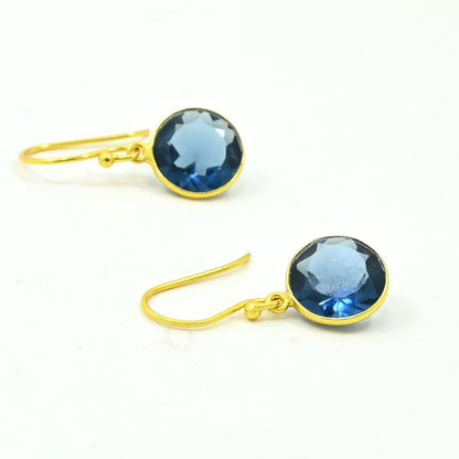 ROUND GEMSTONE EARRING