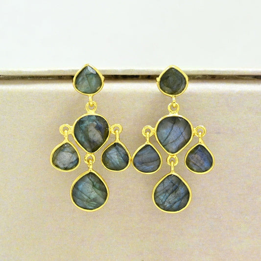 Labradorite earring gold filled