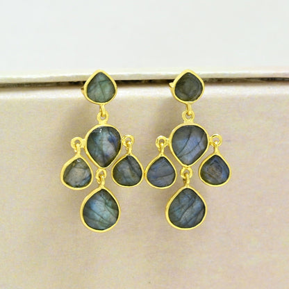 Labradorite earring gold filled