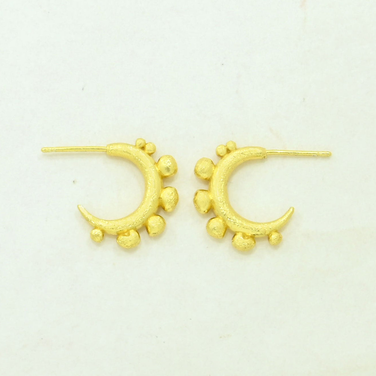 boho chic hoop earrings gold plated