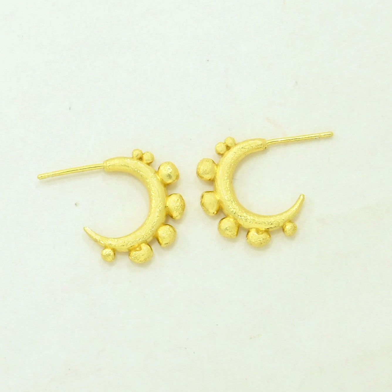 boho chic hoop earrings gold plated