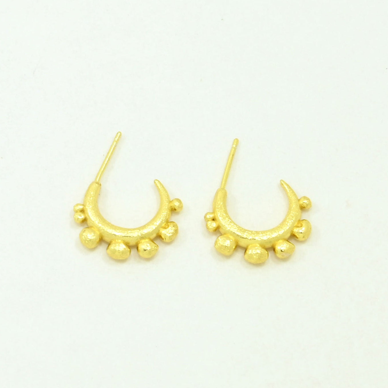 boho chic hoop earrings gold plated