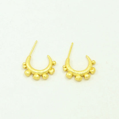 boho chic hoop earrings gold plated