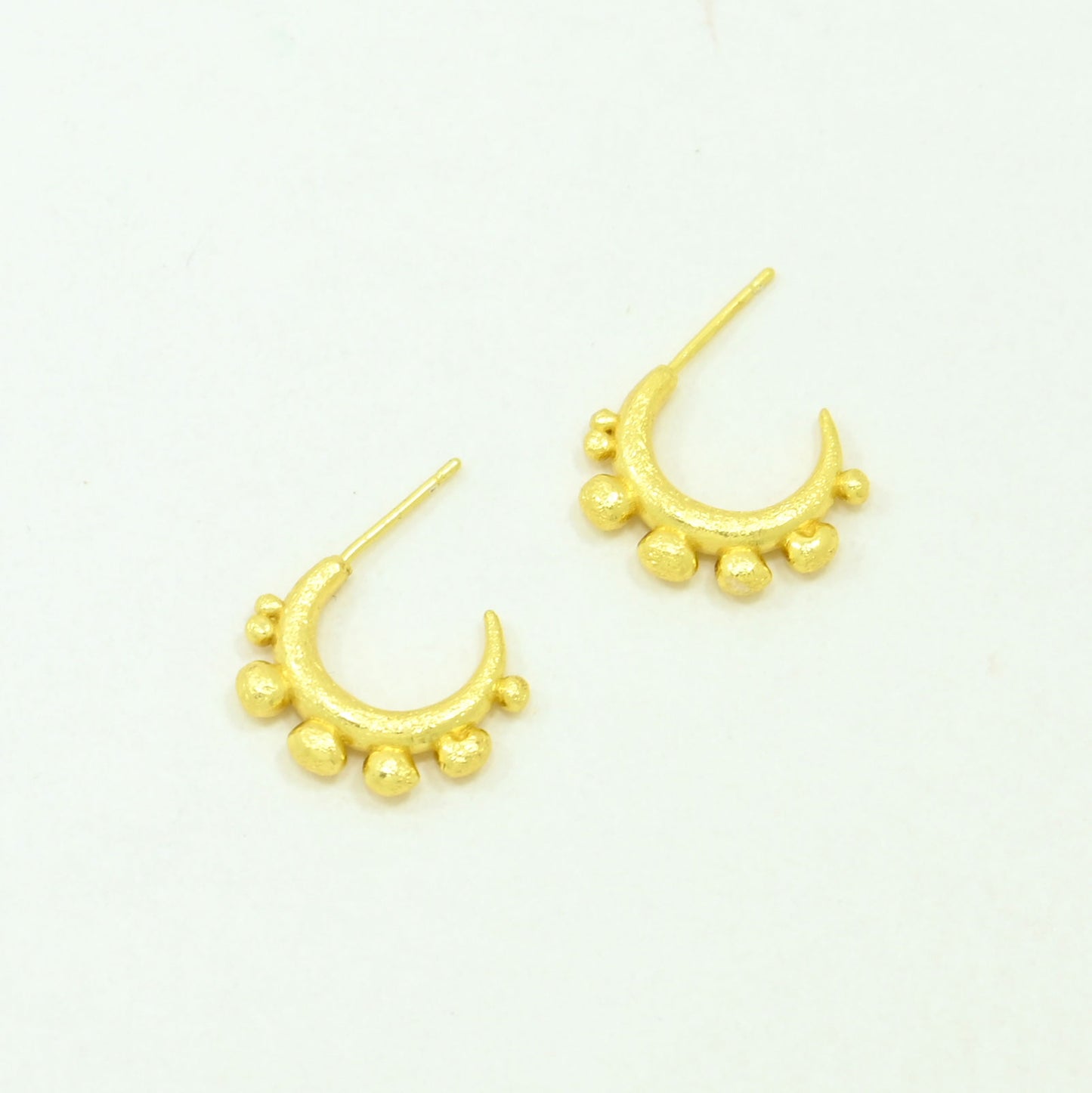 boho chic hoop earrings gold plated