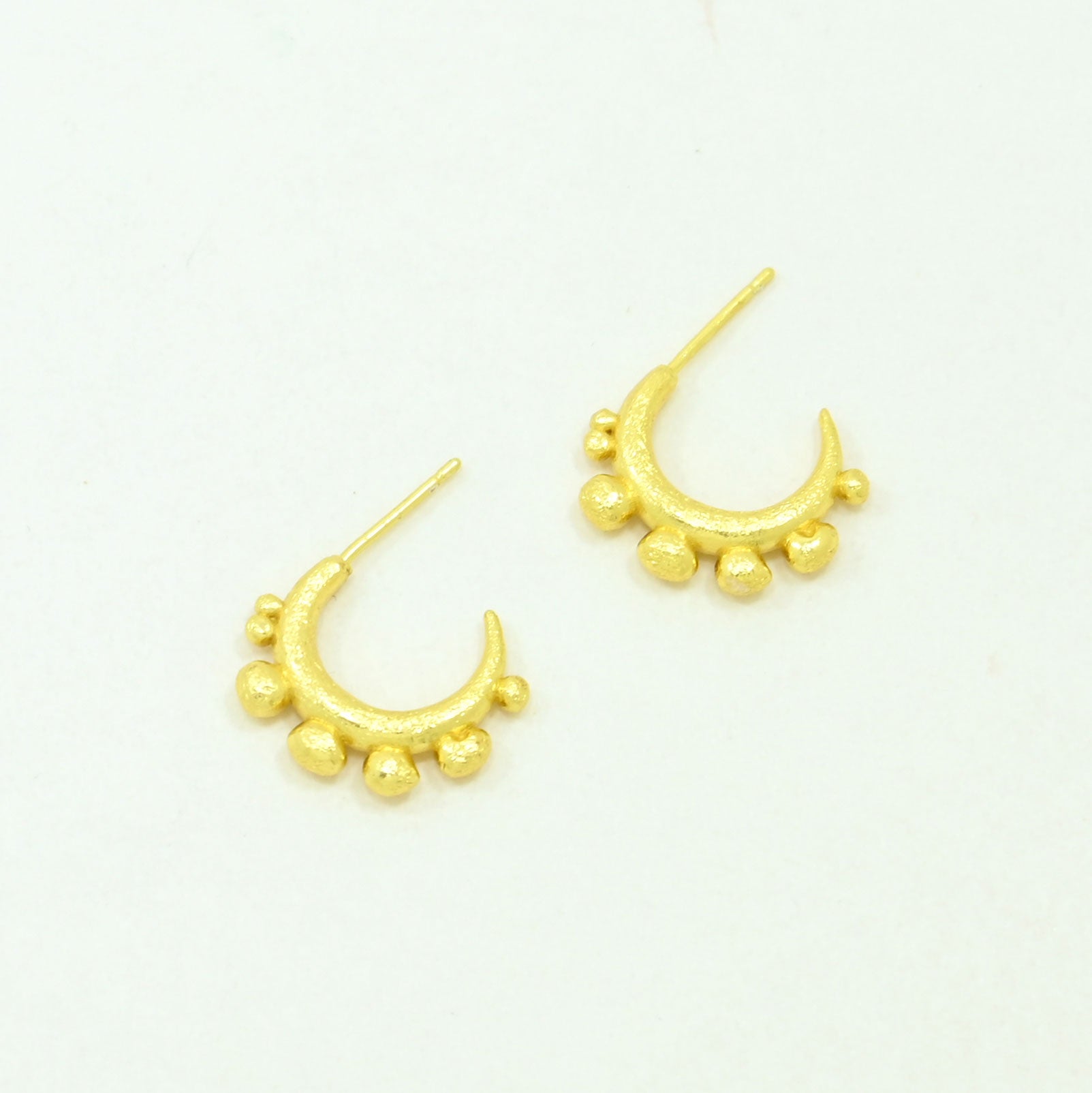 boho chic hoop earrings gold plated