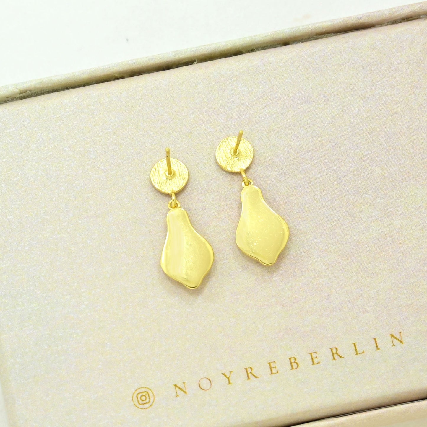 boho drop earrings gold plated