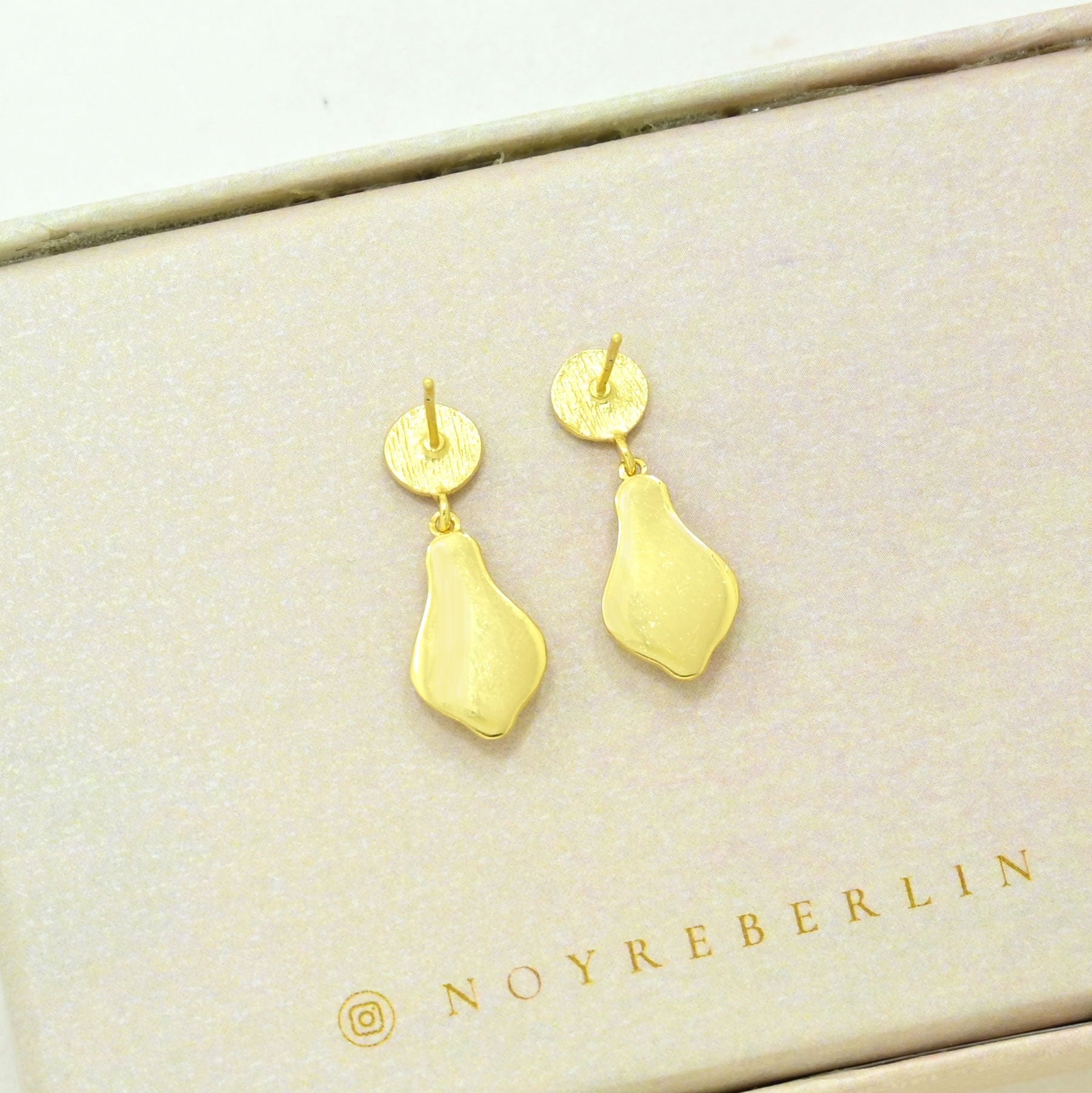 boho drop earrings gold plated