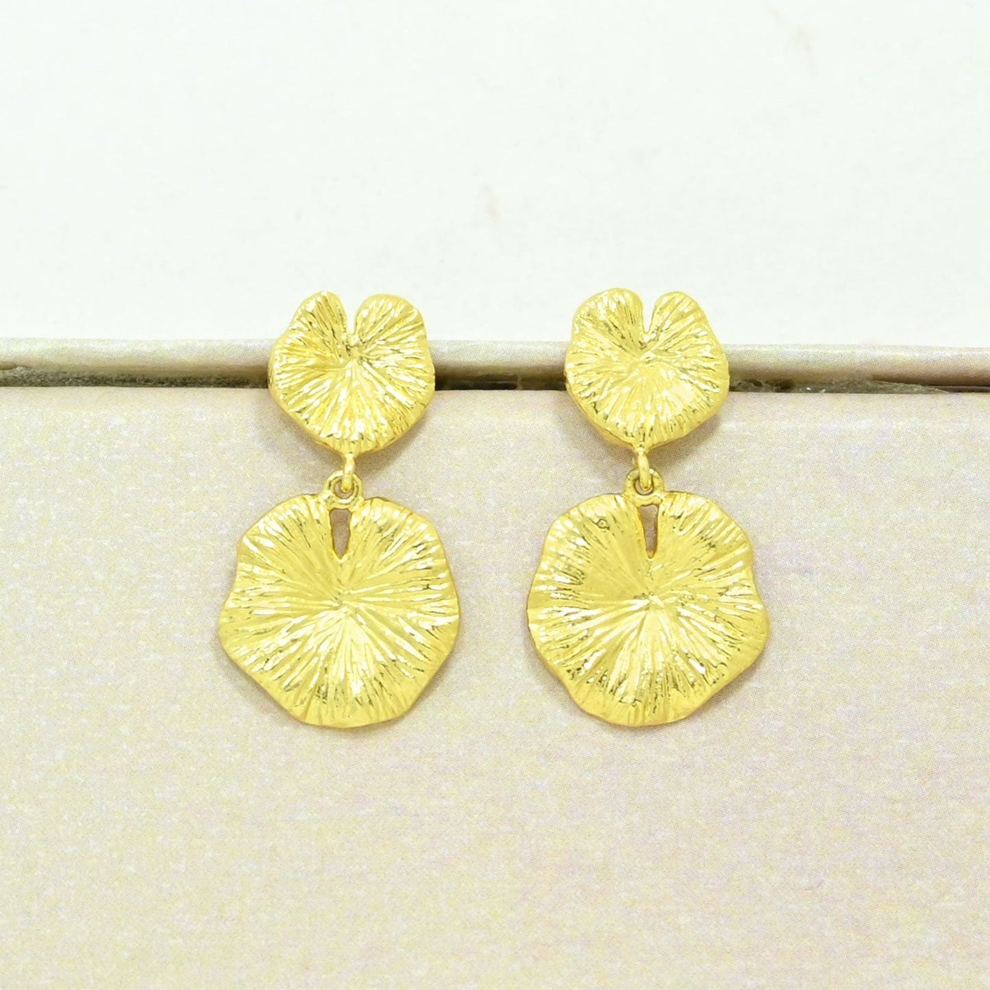 boho chic earrings gold plated