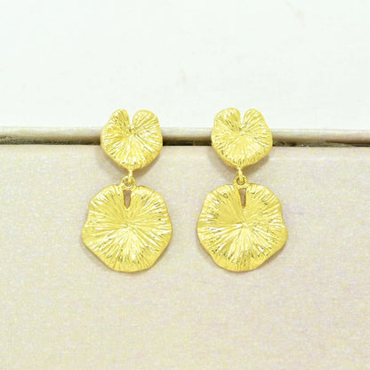 boho chic earrings gold plated