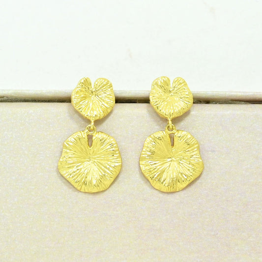 boho chic earrings gold plated