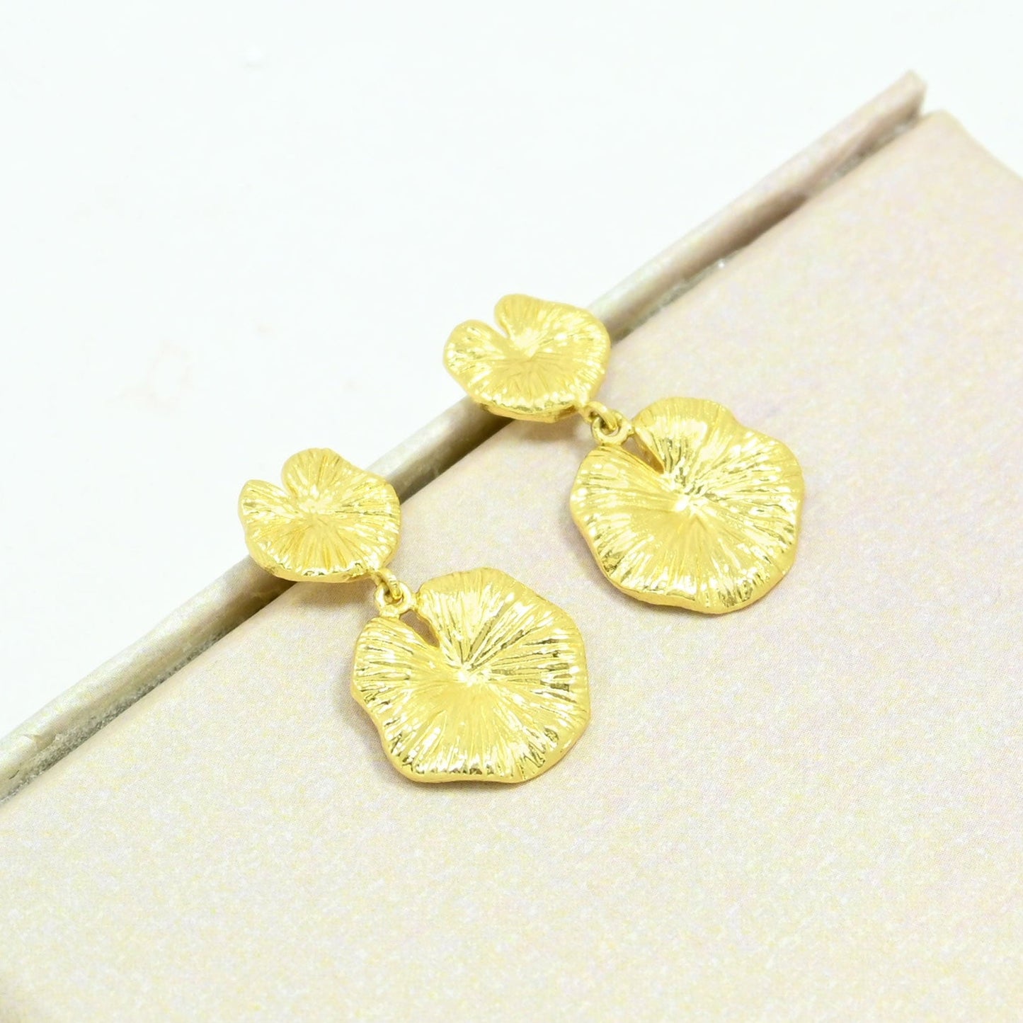 boho chic earrings gold plated