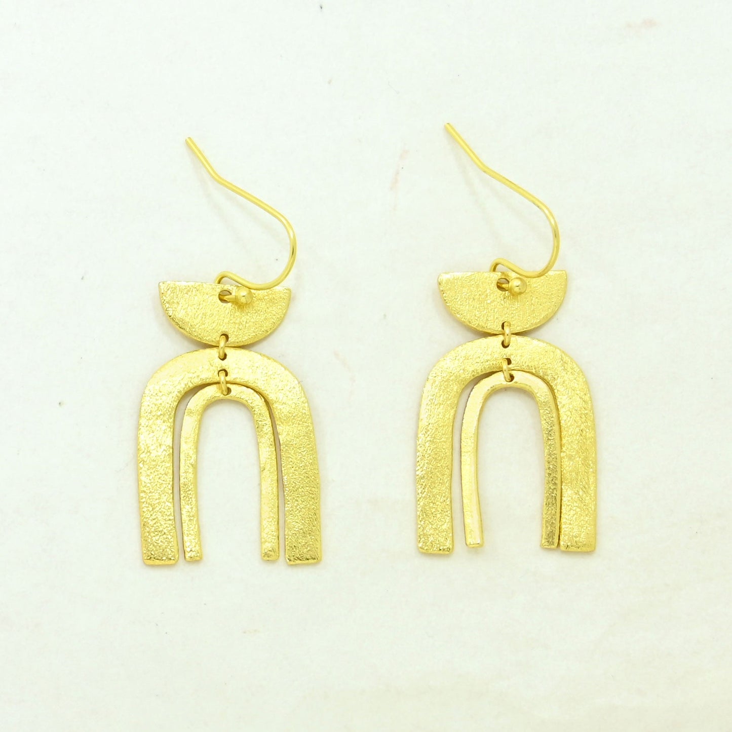 Geometric boho earrings gold plated