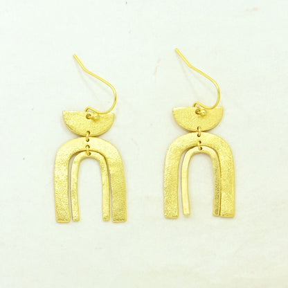 Geometric boho earrings gold plated