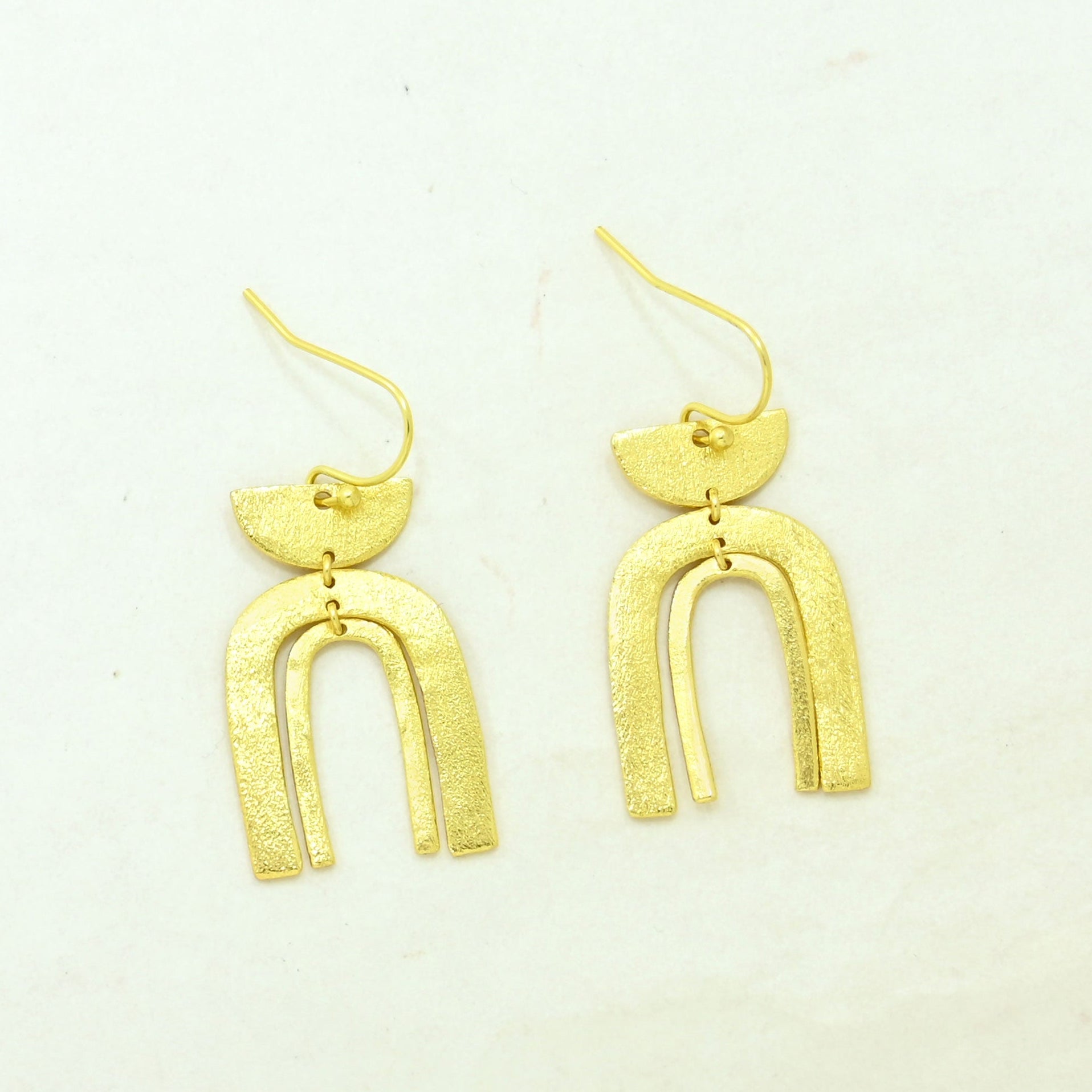 Geometric boho earrings gold plated