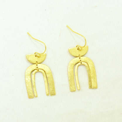 Geometric boho earrings gold plated