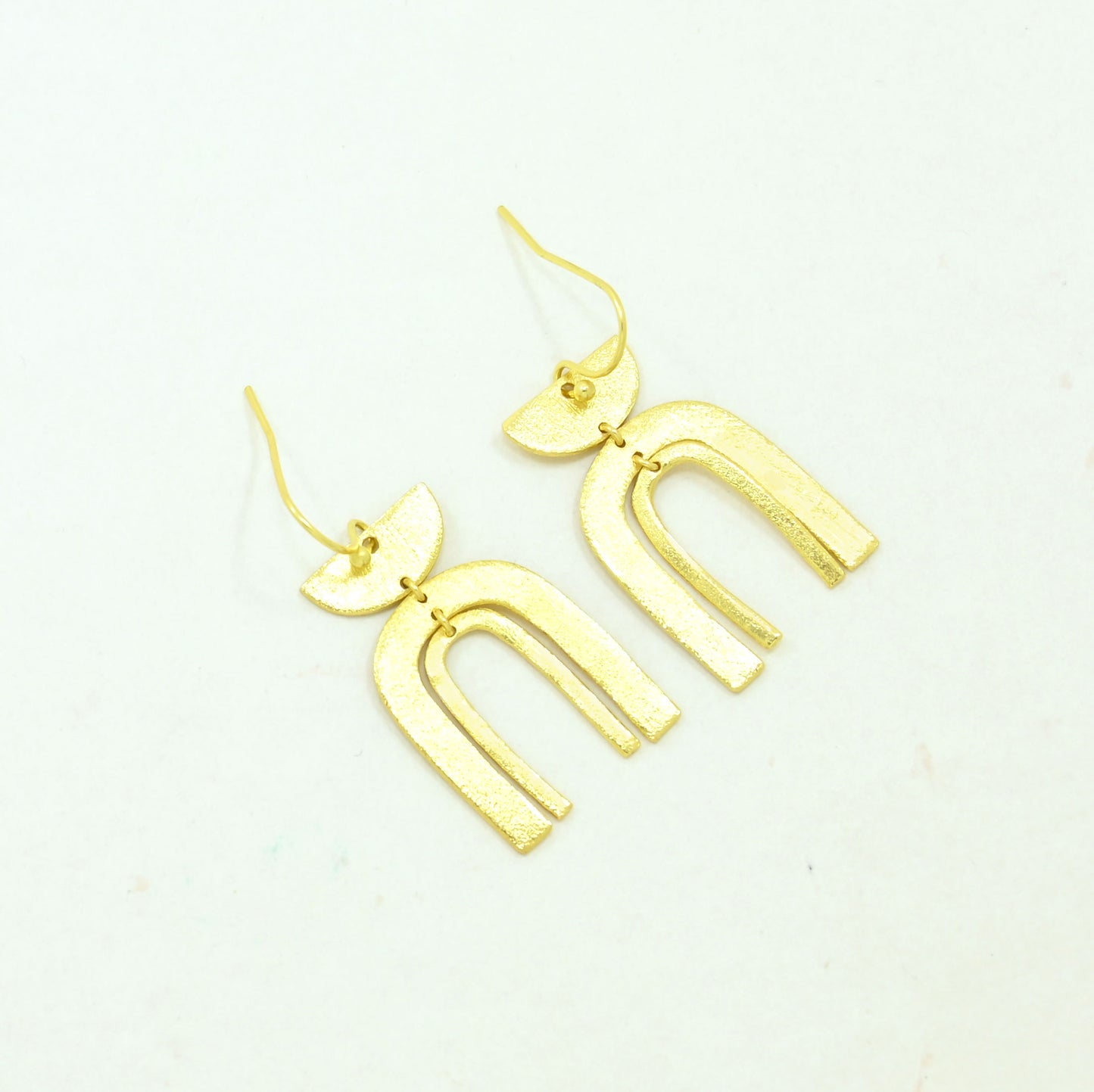 Geometric boho earrings gold plated