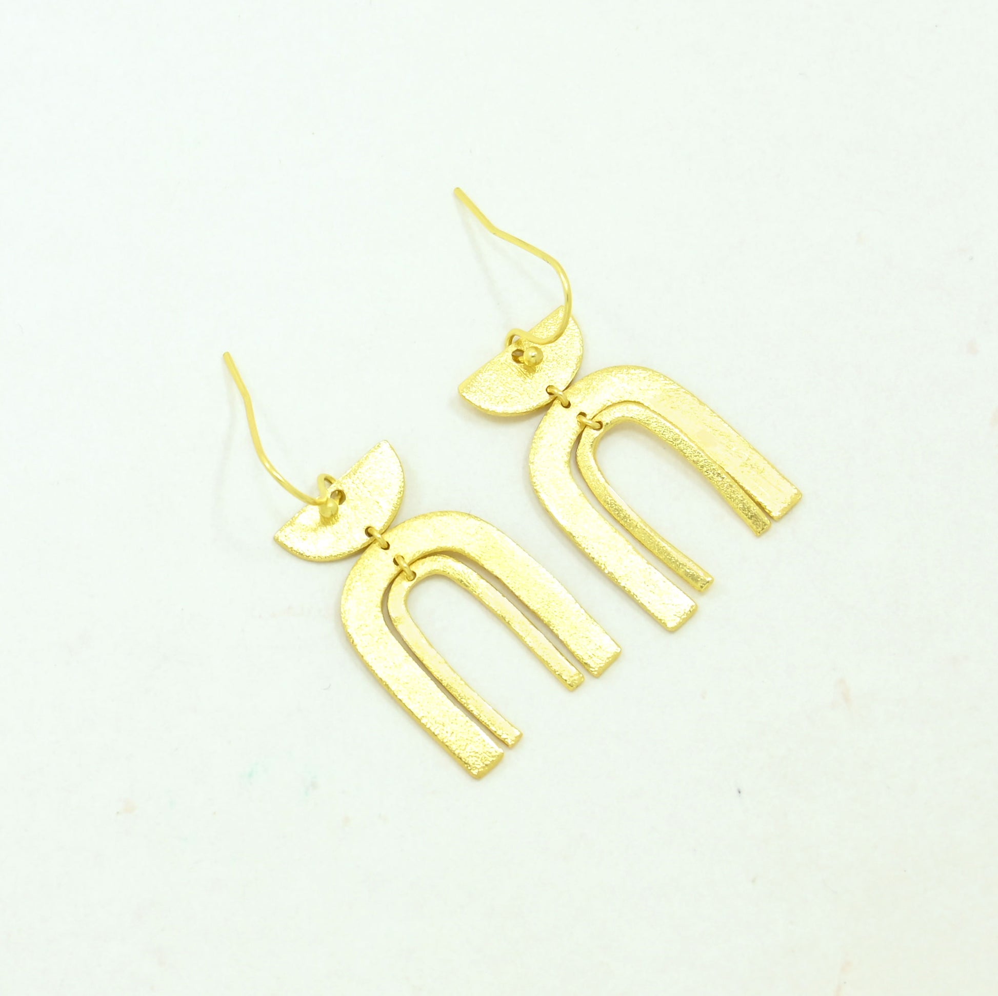 Geometric boho earrings gold plated