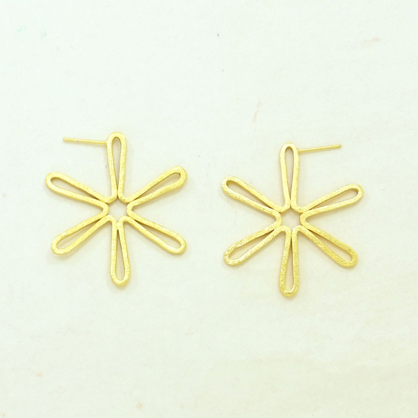 boho statement hoop earring gold filled