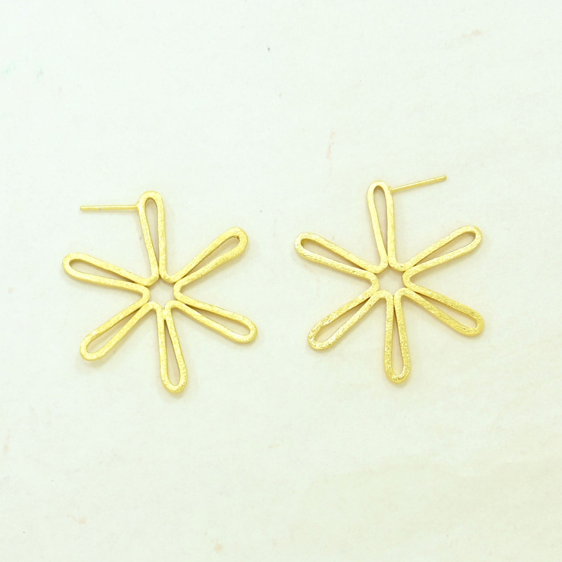 boho statement hoop earring gold filled