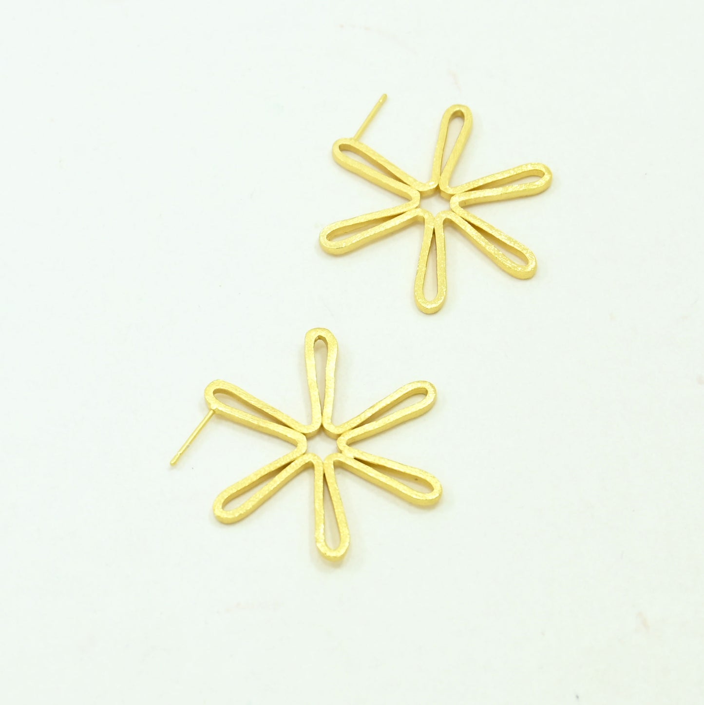 boho statement hoop earring gold filled