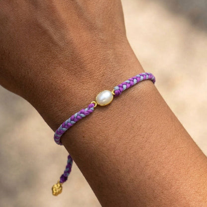 Handgeflochtenes Bunt Armband - Tanzanit   