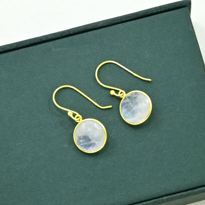 ROUND GEMSTONE EARRING