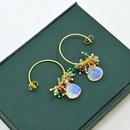 COLORFUL HOOP EARRING